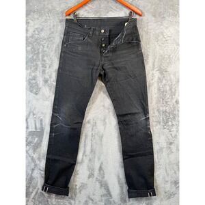 M Crow Furniture Makers Pants Jeans Size 30 (31x32) Black Selvedge Denim BDDW